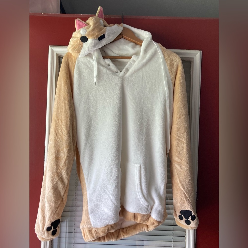 Adorable Shiba Inu Hooded Sweatshirt Costume NWT